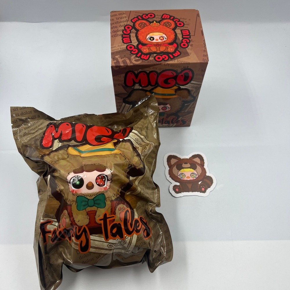 MIGO Fairy Tales Raccoon Instant Noodles Plush Pendant Blind Box Happy Ghost
